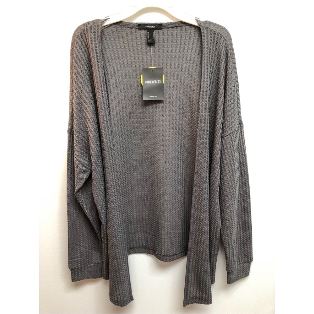 Knitted open cardigan